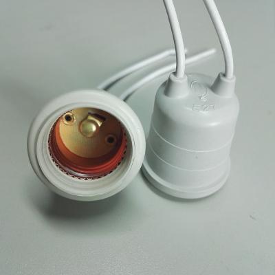 China Screw PVC Material Waterproof Lamp Holder , Waterproof E27 Lamp Socket for sale