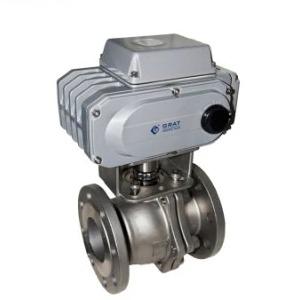 China Dn100 Pn16 WCB Flange Electric Ball Valve Conexão de flange de aço inoxidável à venda