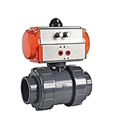 Κίνα AC220V DC24V IP67 Soft Seat Ball Valve Μηχανοκίνητη Ηλεκτρική PVC Αληθινή Βαλβίδα Σφαίρας Ένωσης προς πώληση