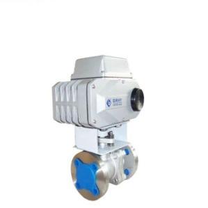 China Class 150lb A216 WCB 2PC Electric Actuator Operated Ball Valve for sale