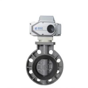 China IP67 UPVC Electric Butterfly Valve Straight Through Type Normal Temperature for sale