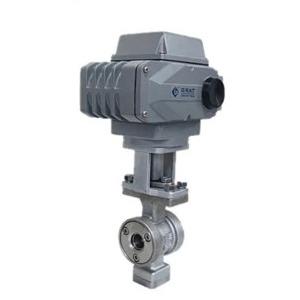 China AC220V Tiny Flow Stainless Steel Electric Regulating Ball Valve for sale