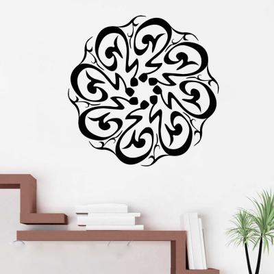 China Self Adhesive Waterproof Removable Hot Sell Arabic Style Craved PVC Wall Sticker Bedroom Living Room Decoration Stickers Peel and Stick Removable Wall Art for sale