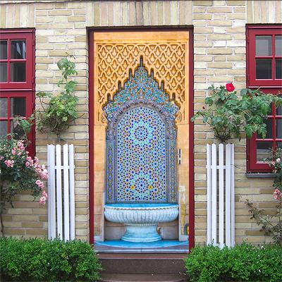 China 2pcs/set Art Mural Door Sticker Home Removable Waterproof and Wear-resistant Muslim Decor Non-slip DIY Peel and Stick Waterproof Wallpaper Wall Stickers for sale