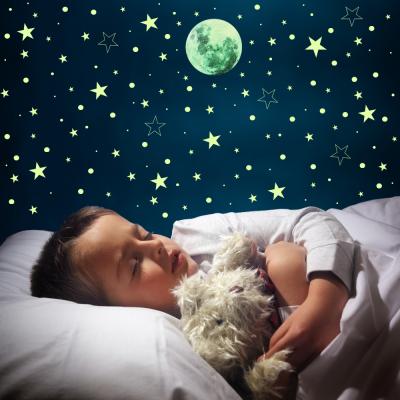 China Self Adhesive Waterproof Removable Creative Luminous Stars Mood Wall Stickers Living Room Kids Room Home Decoration Glow In The Dark Fluorescent Wallpaper for sale