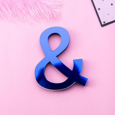 China 3D Blue Removable Waterproof Self-adhesive Acrylic And Foam Letters Home Decoration Wallpaper Skin English DIY Creative Wall Stickers And Stick Wall Stick for sale