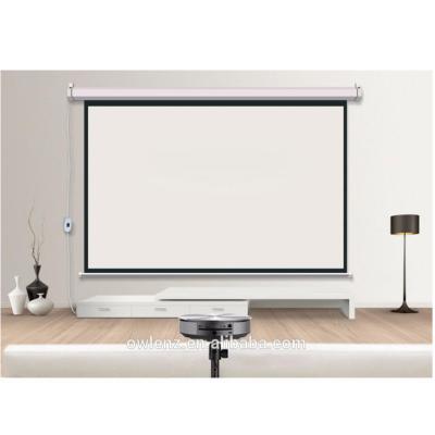 China Matte White Electric 4:3 Make Up Projection Screen 120 Inch Electric Motoriszed Projection Screen Home Theater System Screen for sale