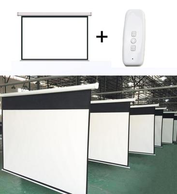 China Electric Hot selling factory price standard 100 inch motorized projector screen 16:9 electric projection screen for sale