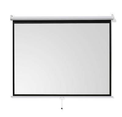 China 106 Inch 16:9 Pull Down Format Coated Matte White Manual Projection Screen Pull Down Screen For Education for sale