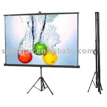 China Portable Tripod Tripod Projector Screen With Glass Beaded Cloth for sale