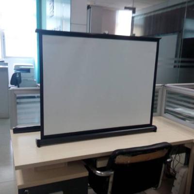 China Table Pull Up Hot Sale Small Mini Portable Projection Screen Projector Screen for sale