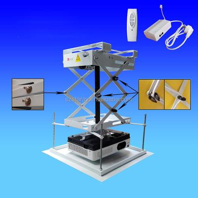 China 1M Running Aluminum Scissor Type Electric Motorized Projector Mount Ceiling Lift Lifts With Remote Control SI for sale