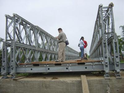 China Stabilitäts-Bauholz-Plattform-Bailey-Brücke vorübergehend für Fußgänger, galvanisiert zu verkaufen