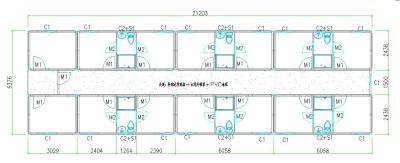 Cina campo prefabbricato del contenitore della Camera dell'appartamento di 16ft, case modulari a due camere in vendita