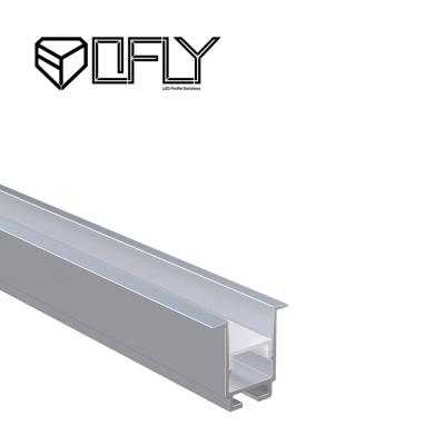 China Anti Glare Recessed Aluminium Led Profile 24mm Anodized Finished for sale