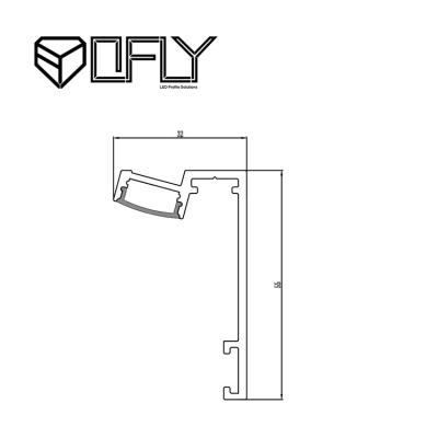 Китай профиль приведенный 32mm поверхностный установленный алюминиевый для украшения занавеса стильного продается