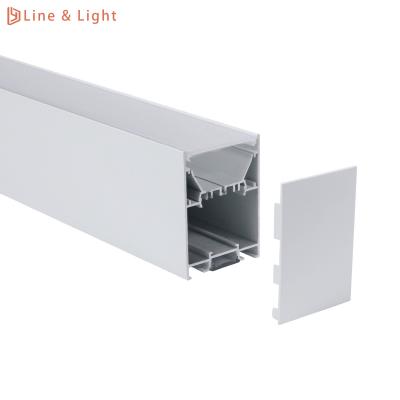 中国 65*90mm Suspended LED Profile LED Linear Lights UGR<19 Providing Up And Down Lighting 販売のため