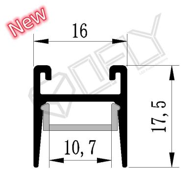 Chine Profil LED en aluminium monté à la surface couverture prismatique anti-éblouissement pour lampe à bande LED à vendre