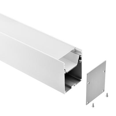 China Längliche verschobene LED-Profil-Aluminiumlegierung anodisierte LED-Kanal-Diffusor 55*75mm zu verkaufen