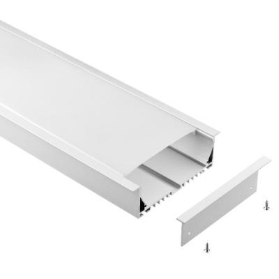 China Tamanho grande Recessed arquitetónico da forma lisa do perfil do diodo emissor de luz dentro do canal de luz de alumínio da tira à venda