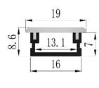 China La prenda impermeable oblonga fina LED perfila 19*7m m superficial linear montado en venta