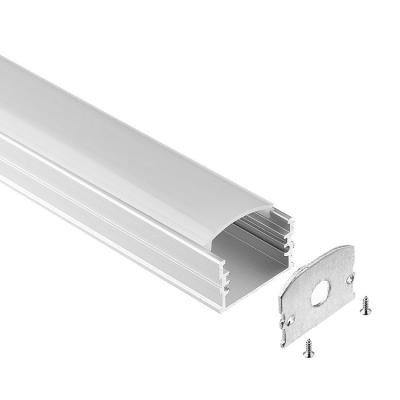 China Square Surface Mounted Aluminium LED Profile U Shaped Channel Anodized for sale