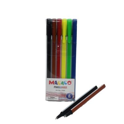 China Luminous Colors Fineliner Pen 6/10/12/24colors Art Supplies Fineliner Pen Set for Writing Note Taking Calendar Art Supplies for sale