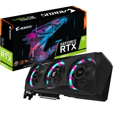 China Brand New AORUS GeForce RTX3060Ti ELITE8G LHR Desktop Computer DDR5 Graphics Card VGA Hardware-Software RTX3060Ti Card for sale