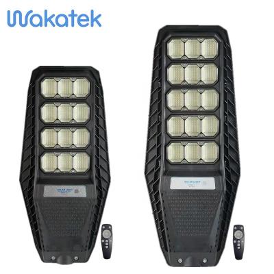 China ROAD WAKATEK 2021 Excellent Design All In One Outdoor Solar Lights 100w 200w 300w 100w Solar Street Light for sale