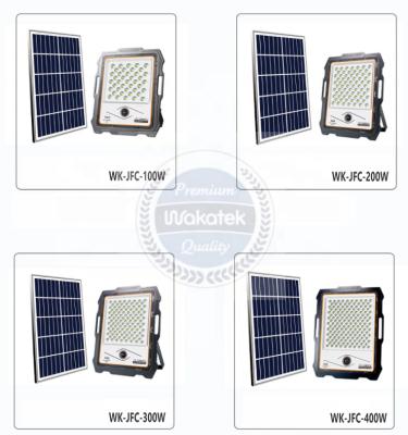 China ROAD WAKATEK new product 200W series solar power IP solar security camera, solar wifi camera with LED lighting for sale