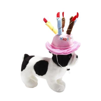 China Viable cute party used soft candle cake dogs and cats costume birthday costume pet birthday party hat props for sale