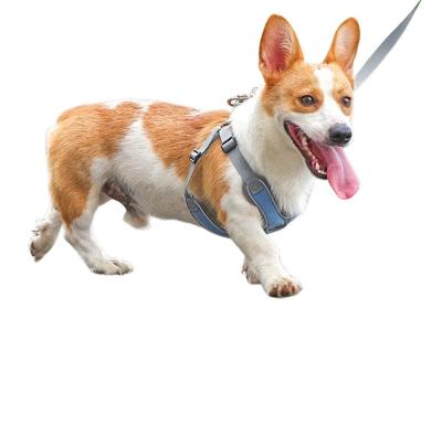 China Newest Durable Nylon Breathable Soft Chest Vest Adjustable Reflective Outdoor Walking Pets Harness With Leash for sale