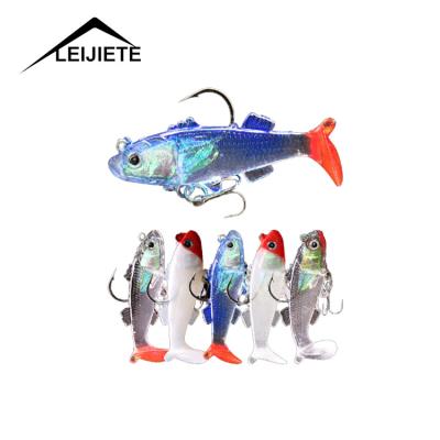 China Outdoor Activities Fishing High Quality Cheap Bright RE013 Treble Hook Lure Soft Fishing Plastic Lures Soft Plastic Fishing Lure for sale