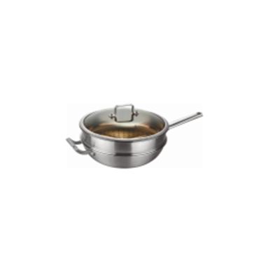 China Viable light oil minus the smoke without coating the non-stick Pan Large Wok stainless steel for sale