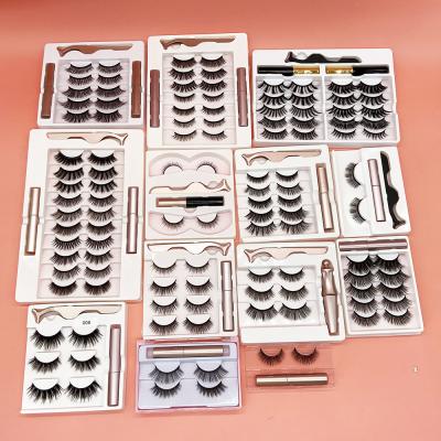 China Wholesale Box Magnetic Lashes Easy To Use Packaging Magnetic Faux Mink Eye Lashes Kit With Magnetic Applicator for sale