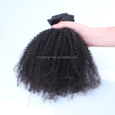 China Virgin Brazilian Afro Kinky Curly Curly Hair Clip In Hair Extensions Hair Weave Dispensers for sale