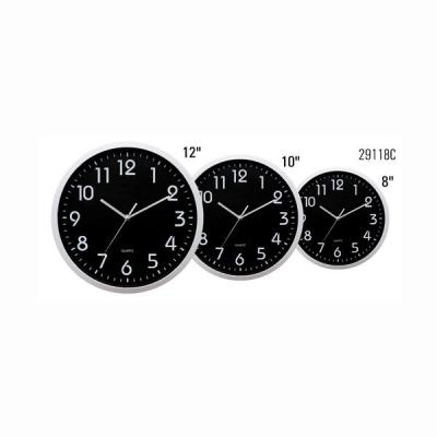 China 8 inch round plastic plastic wall clock for sale