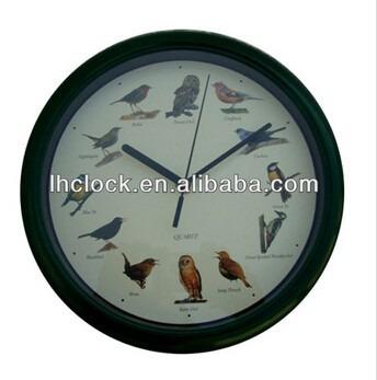 China Bird Song Plastic Wall Clock for sale