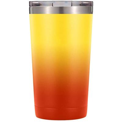 China PURPLESEVEN Viable Wholesale 16oz Double Wall Vacuum Insulated Stainless Steel Coffee Beer Pint Tumbler Thermo Cup with BPA Free Lid for sale