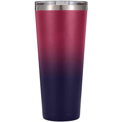 China PURPLESEVEN Factory Wholesale Viable 32 oz Double Wall Vacuum Insulated Stainless Steel Coffee Beer Pint Tumbler With BPA Free Lid for sale