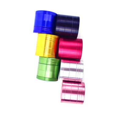 China High Quality Design Wholesale Minimalist 50mm 4 Layer Aluminum Alloy Smoke Grinder for sale