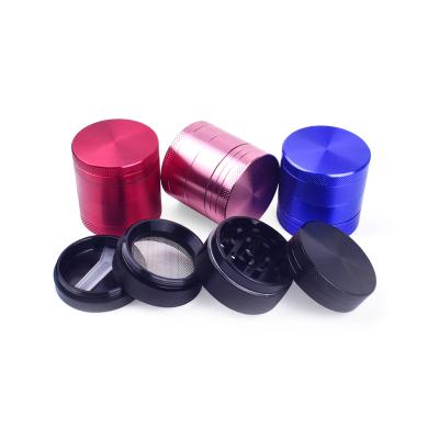 China High Quality Design Wholesale Minimalist 63mm 4 Layer Aluminum Alloy Smoke Grinder for sale