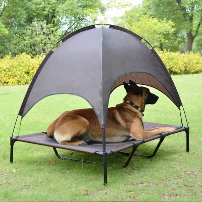 China Travel XL Teepee Chew Proof Washable Pet Tent Luxury Large Big Cooling Cat Outdoor Camp Raised High Dog Bed With Canopy for sale