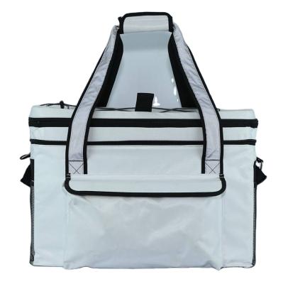 China Large Capacity Sustainable Portable Picnic Cooler Bag With Black Trim For Beer Drinks for sale