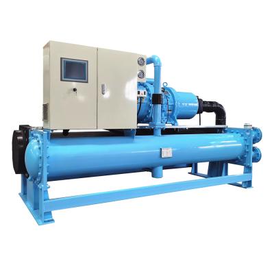 China Hotels SANHER High Efficiency Green Room Use Screw Type Water Cooled Liquid Energy Saving Chiller for sale