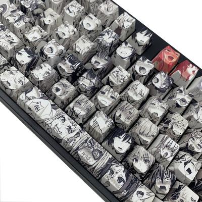 China Multimedia Keys 108 Keycaps Dye Sublimation PBT OEM Profile Ahegao Japanese Anime Keycaps For Cherry Gateron Kailh Switches Mechanical Keyboard for sale