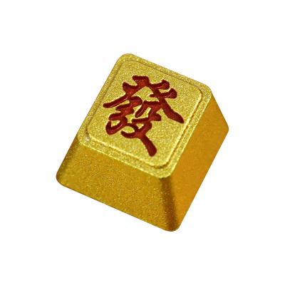 China Mechanical Computer Keyboard Chinese Style Mahjong Keyboard Metal FaCai Keytop Zinc Aluminum Alloy Hog Enamel Peripherals for sale