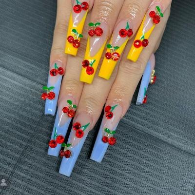 China Shiny Decoration Oosi De Popular New Diamond Cute Cherry Nail Art Festival Holiday Finger Decorations Star Nail Art Shape Alloy Charms For DIY Nail Art Supplies for sale