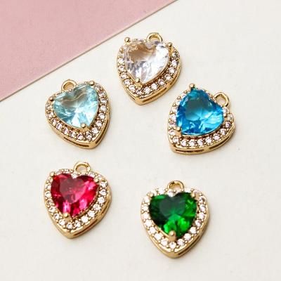 China Decoration Oosi De Glass Crystal Rhinestone Stone For Nail Festival Holiday Finger Love Heart Shape Dangle Nail Charm Nail Art DIY Rhinestone Supplies for sale