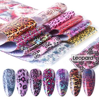 China Oosi De 2022 2022 Festival Holiday Finger Decoration Hot Different Set Of Sexy Leopard Nail Foils Winter Nail Art Women Ladies Foil Transfer Nail Foil Oosi for sale